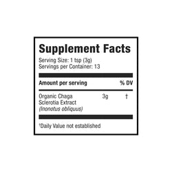 chaga mushroom extract ingredient panel