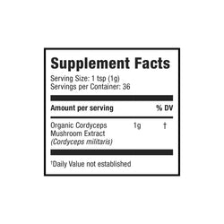 cordyceps mushroom extract ingredient panel