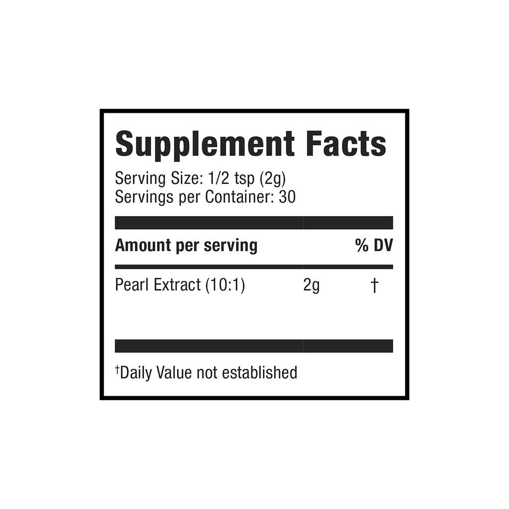 sustainable pearl powder ingredient panel