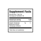 cordyceps mushroom extract ingredient panel